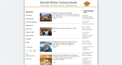 Desktop Screenshot of geroldwebersolartechnik.de